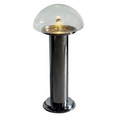 Space Age chrome and glass lamp, Italy, 1970s