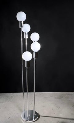 Space Age Chrome Cascading Waterfall Style Floor Lamp