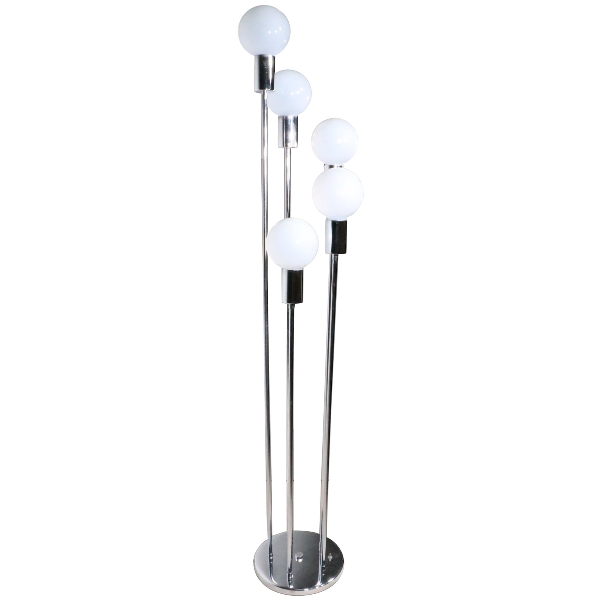 Space Age Chrome Cascading Waterfall Style Floor Lamp