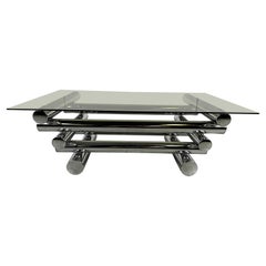 Space age chrome coffee table, 1970s