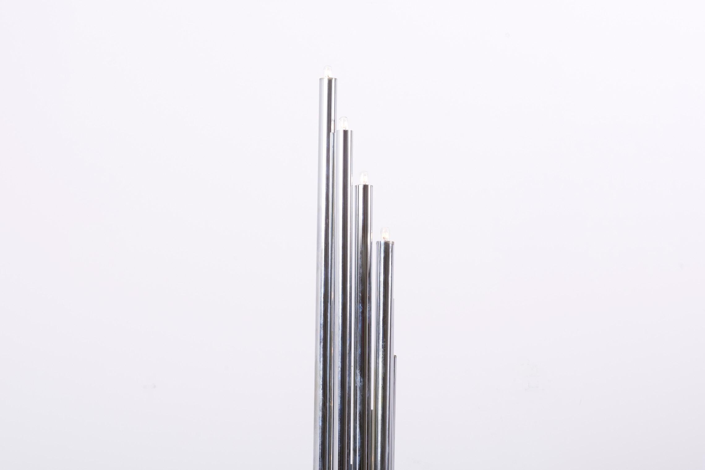 Space Age Chrome Floor Lamp by Reggiani, Italy 1970s 7