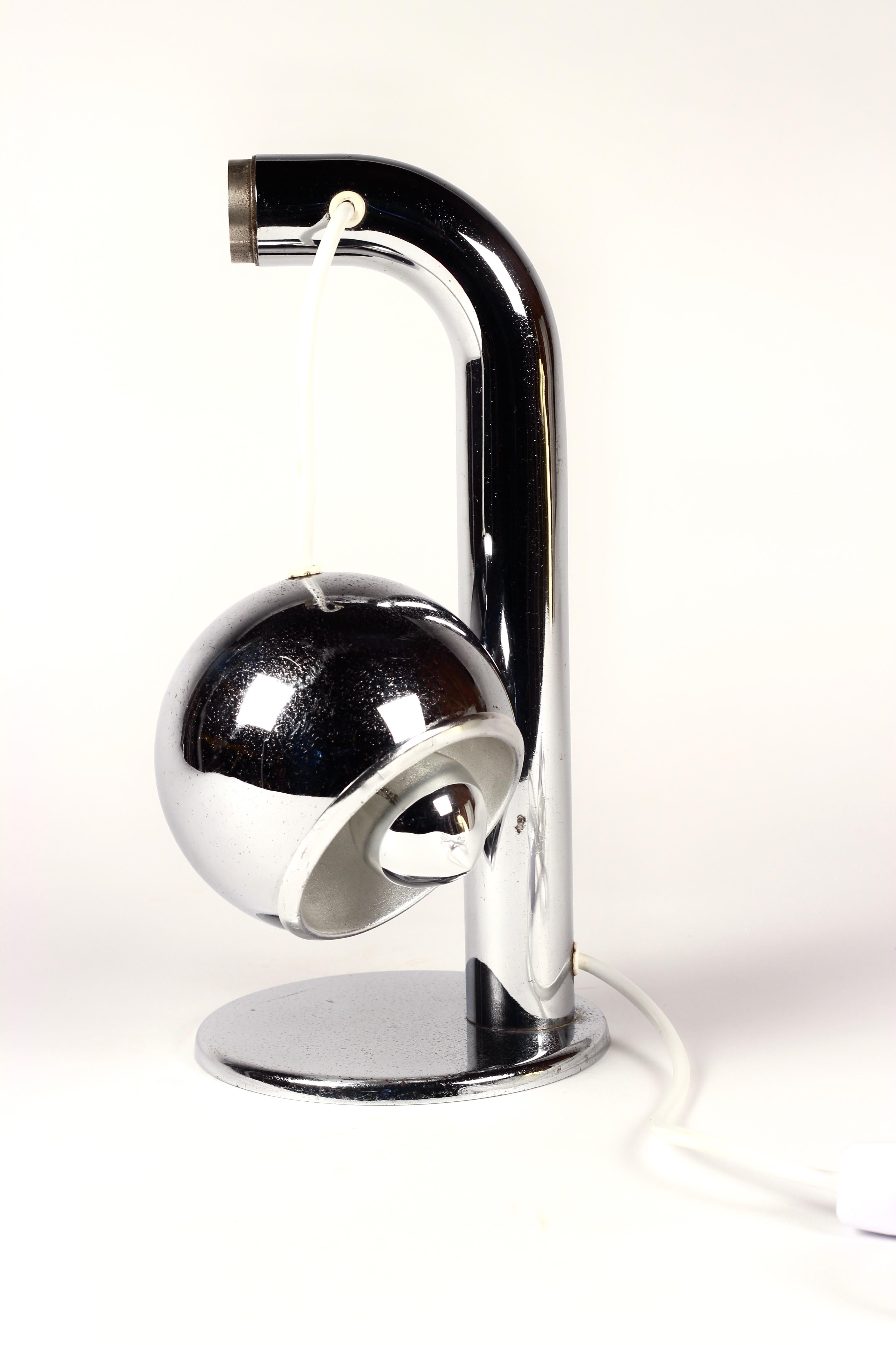 Ferronnerie Lampe de bureau magnétique Space and Chrome, 1974 Italian Luci Mod. 414 en vente
