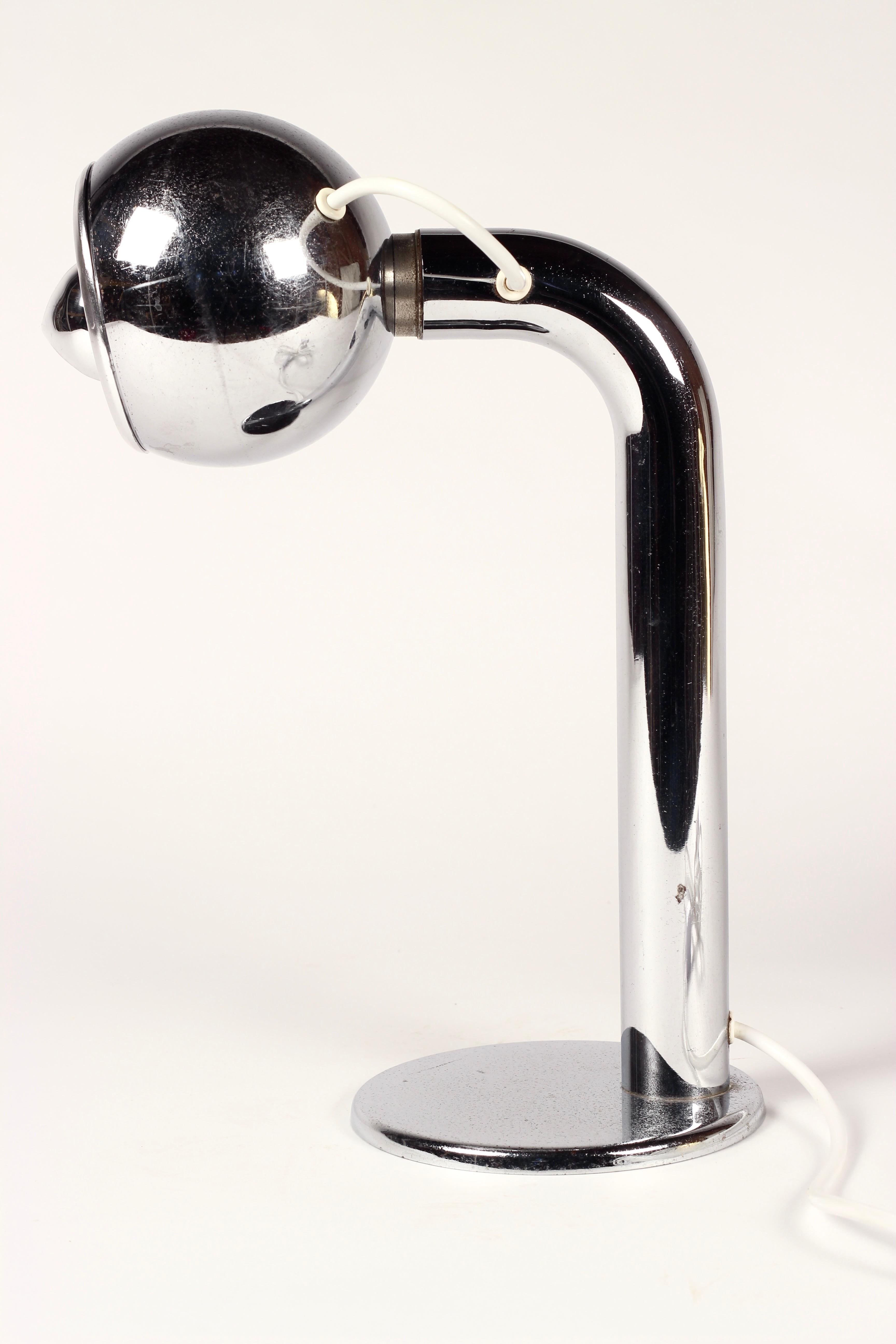 Lampe de bureau magnétique Space and Chrome, 1974 Italian Luci Mod. 414 Bon état - En vente à London, GB