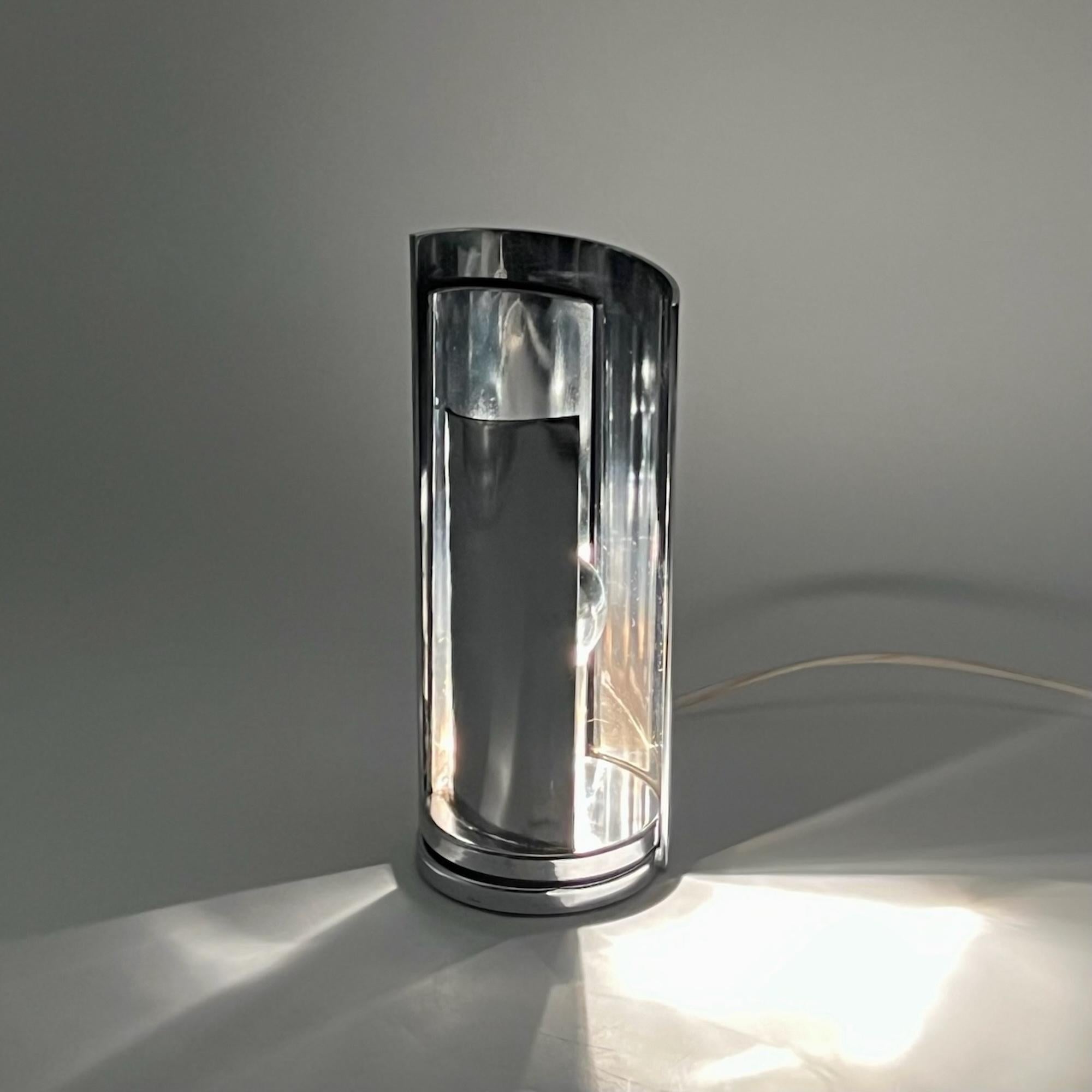 Lampe chromée de l'ère spatiale avec abat-jour réglable Selenova TA 447, 1970 en vente 1