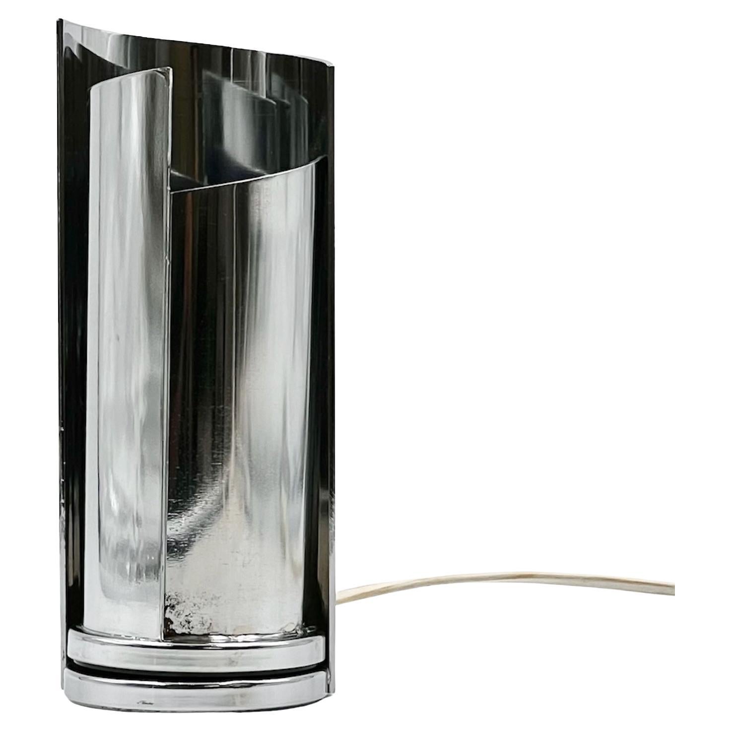 Lampe chromée de l'ère spatiale avec abat-jour réglable Selenova TA 447, 1970 en vente