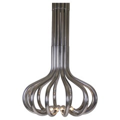 Lampada a sospensione in metallo cromato Space AGE di Studio Rama