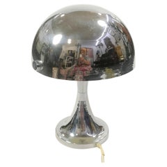 Space Age Chrome Mushroom Table Lamp from the 1960's, '50180'