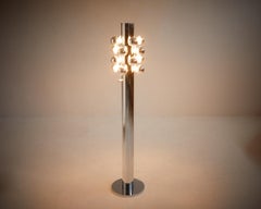 Space age chrome plated floor lamp by Goffredo Reggiani Italy 1960-1970