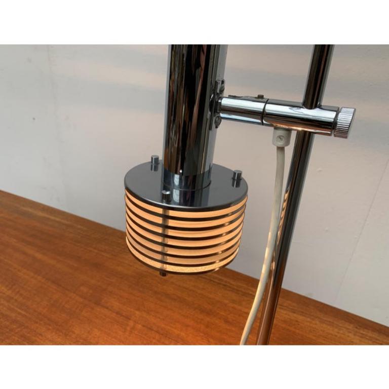 Space Age Chrome Slat Table Lamp, 1960s For Sale 5
