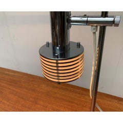 Space Age Chrome Slat Table Lamp, 1960s