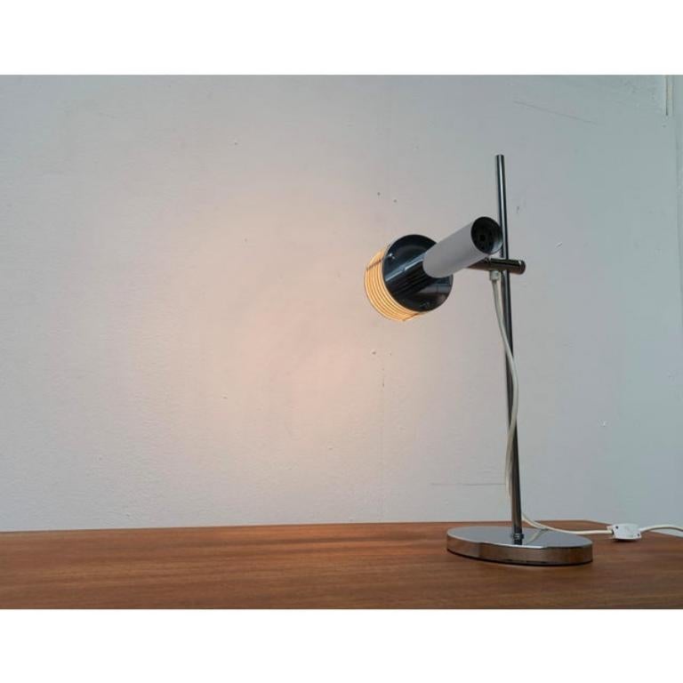 Space Age Chrome Slat Table Lamp, 1960s In Good Condition For Sale In Hamburg, DE