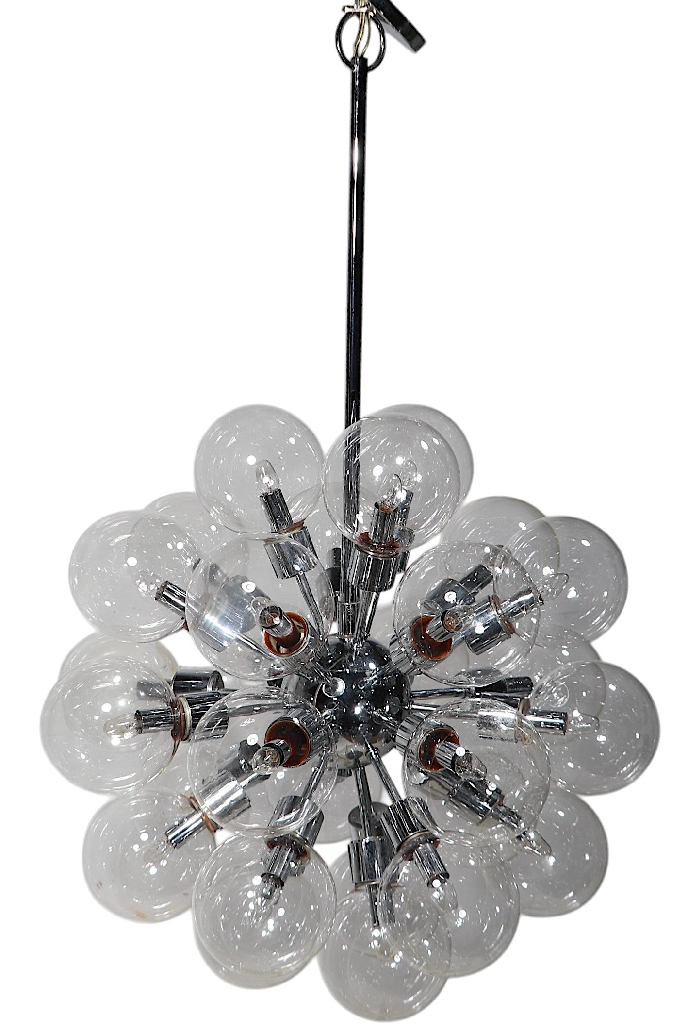 Lustre Spoutnik de l'ère spatiale de Motoko Ishii pour Lightolier, vers 1977 en vente 3