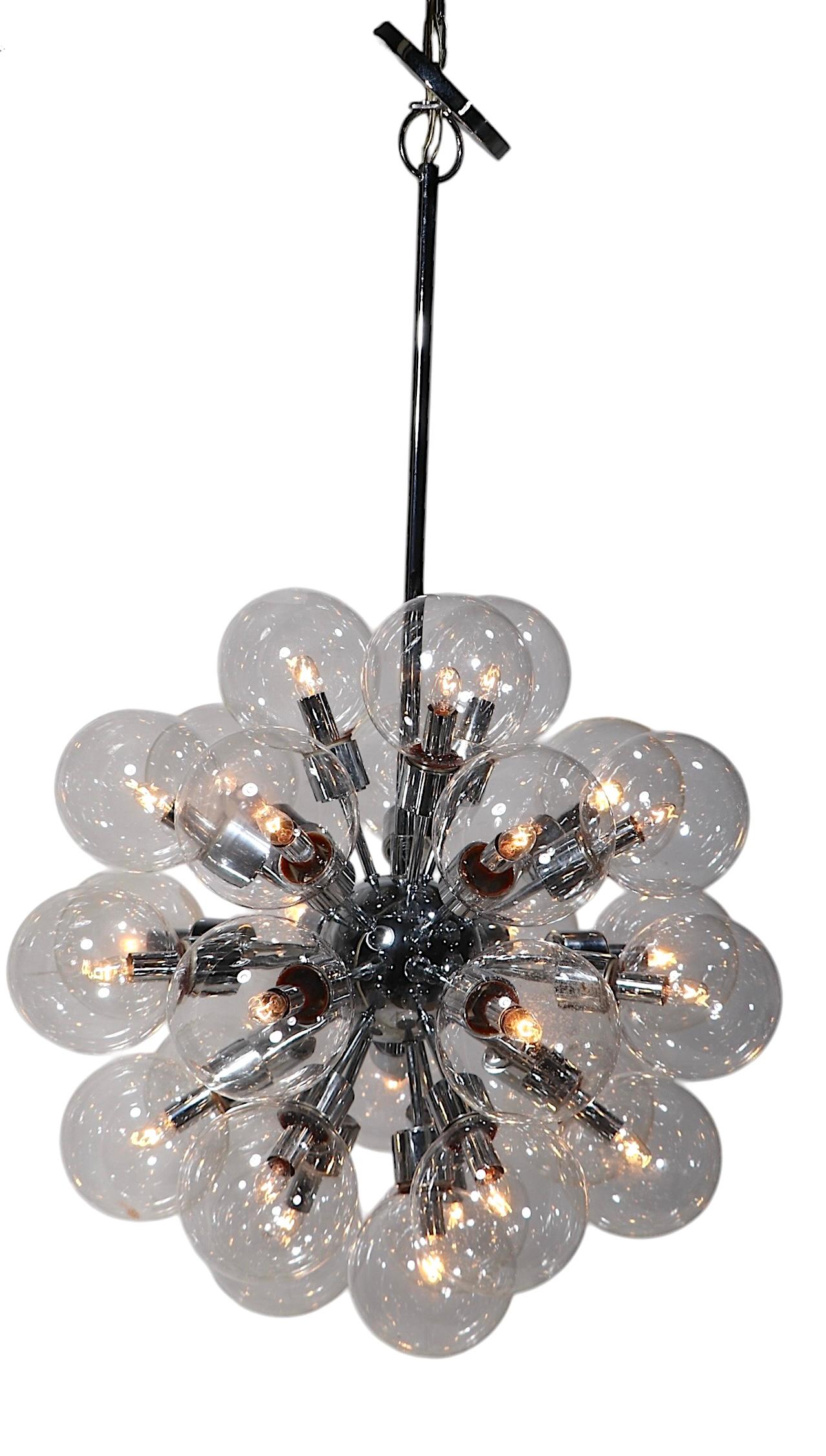 Lustre Spoutnik de l'ère spatiale de Motoko Ishii pour Lightolier, vers 1977 en vente 4
