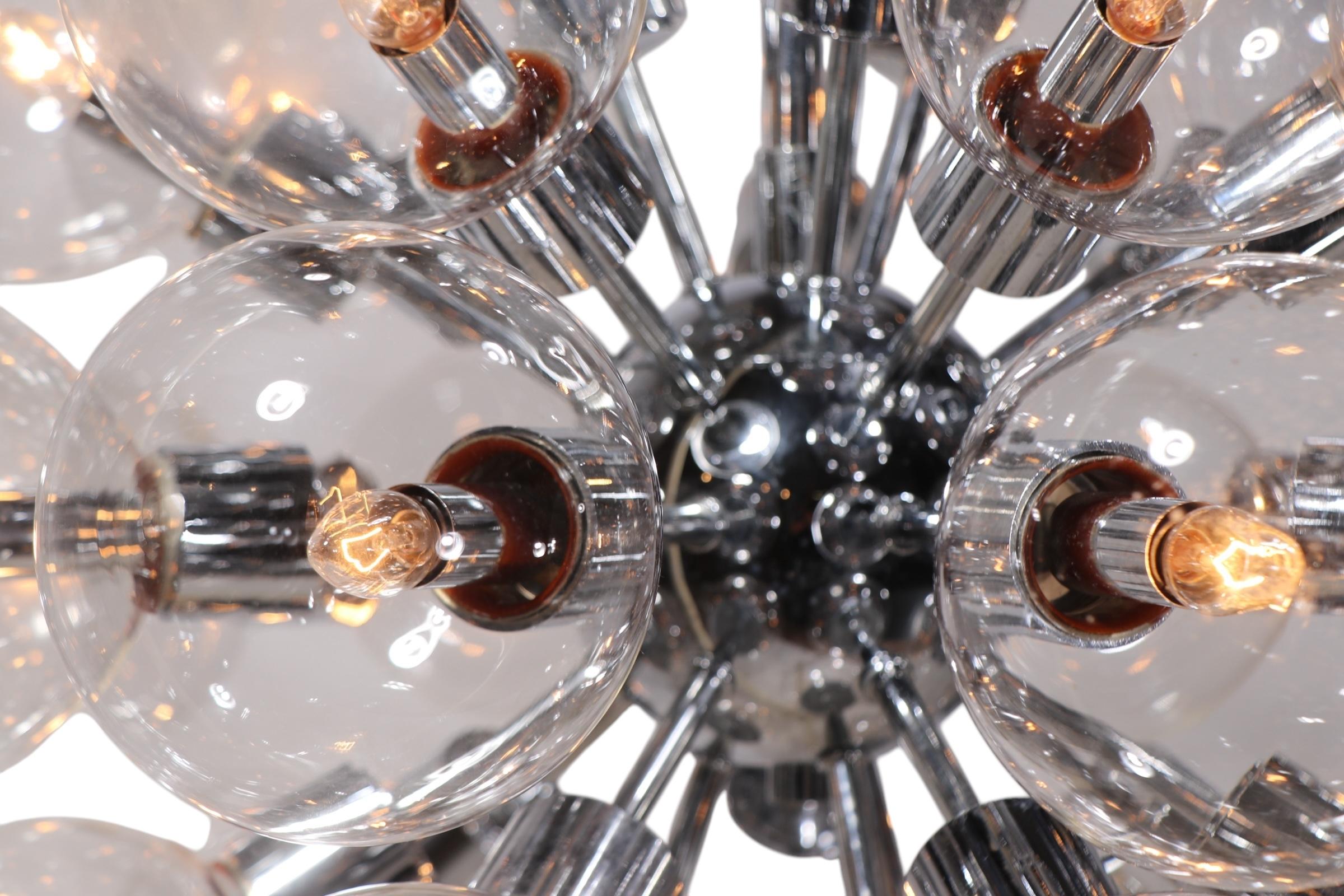 Lustre Spoutnik de l'ère spatiale de Motoko Ishii pour Lightolier, vers 1977 en vente 12