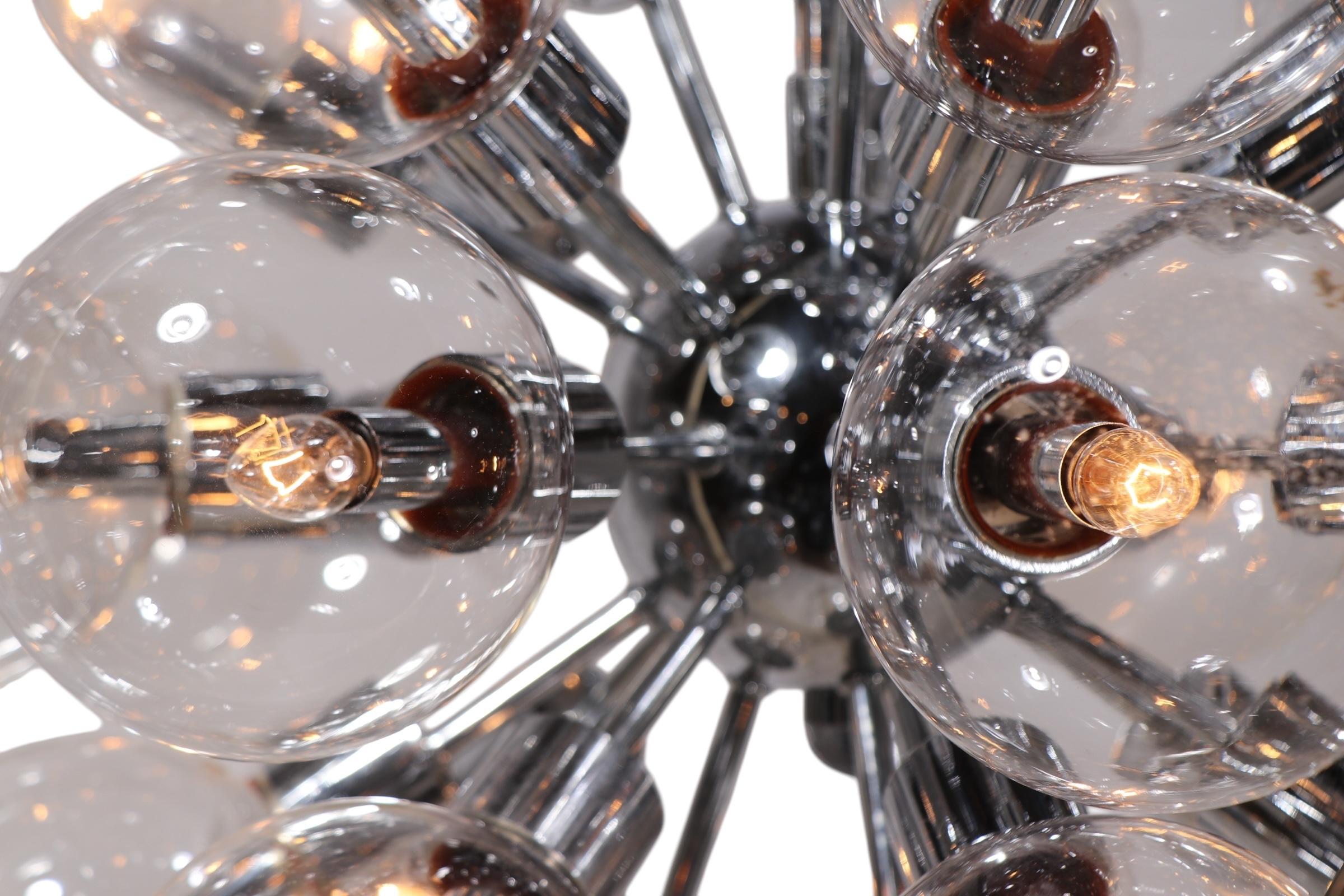 Lustre Spoutnik de l'ère spatiale de Motoko Ishii pour Lightolier, vers 1977 en vente 13