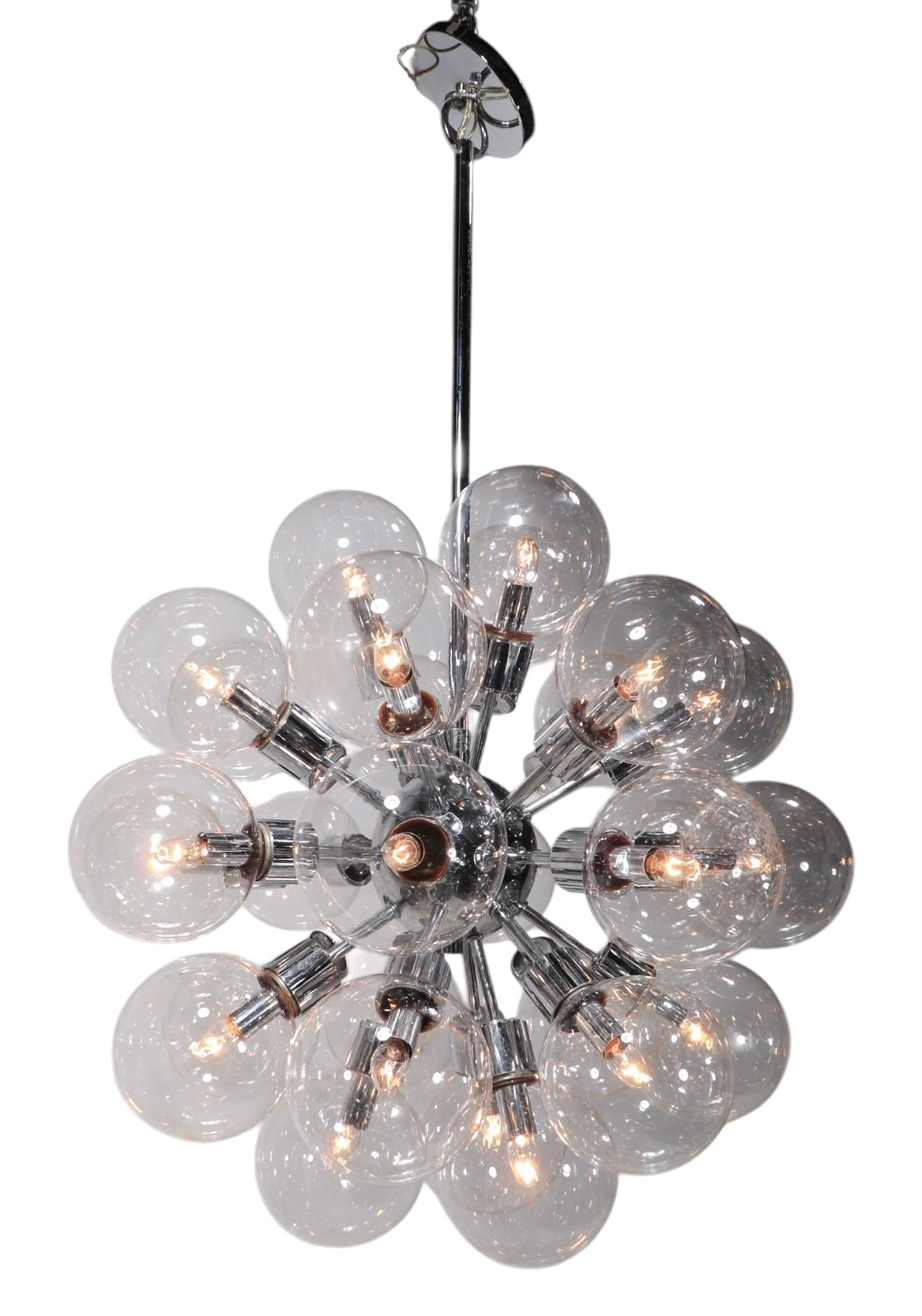 Ère spatiale Lustre Spoutnik de l'ère spatiale de Motoko Ishii pour Lightolier, vers 1977 en vente