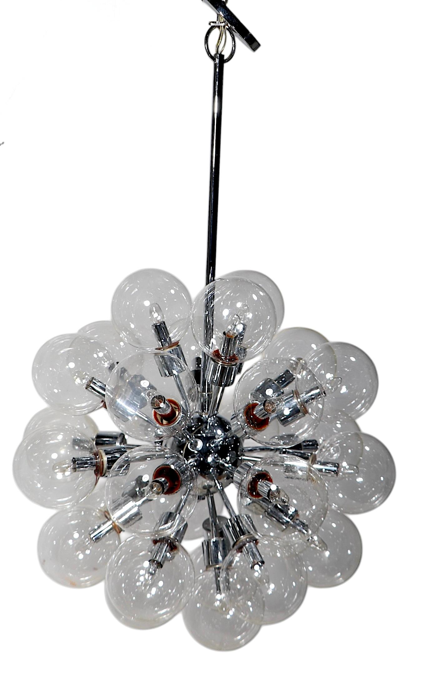 Lustre Spoutnik de l'ère spatiale de Motoko Ishii pour Lightolier, vers 1977 en vente 2