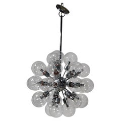 Vintage Space Age Chrome Sputnik Chandelier by Motoko Ishii for Lightolier c 1977