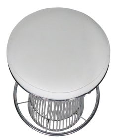 Space Age Chrome Stool Designed by Arthur Umanoff for Contemporary Shells, 1960s