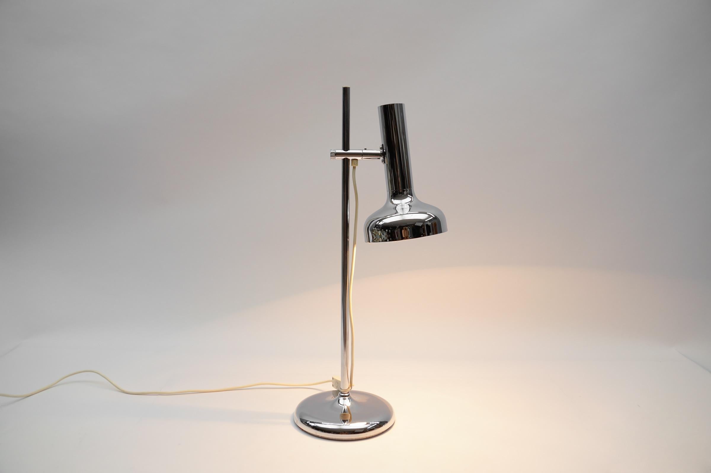 Space Age Chrome Table Lamp, 1960s Germany For Sale 2