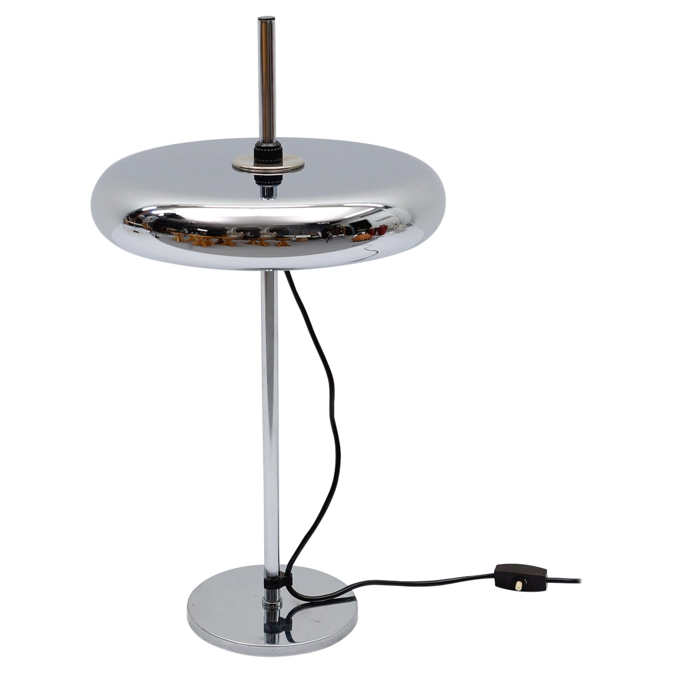 Lampe de table Space AGE Chrome, années 1960 Allemagne