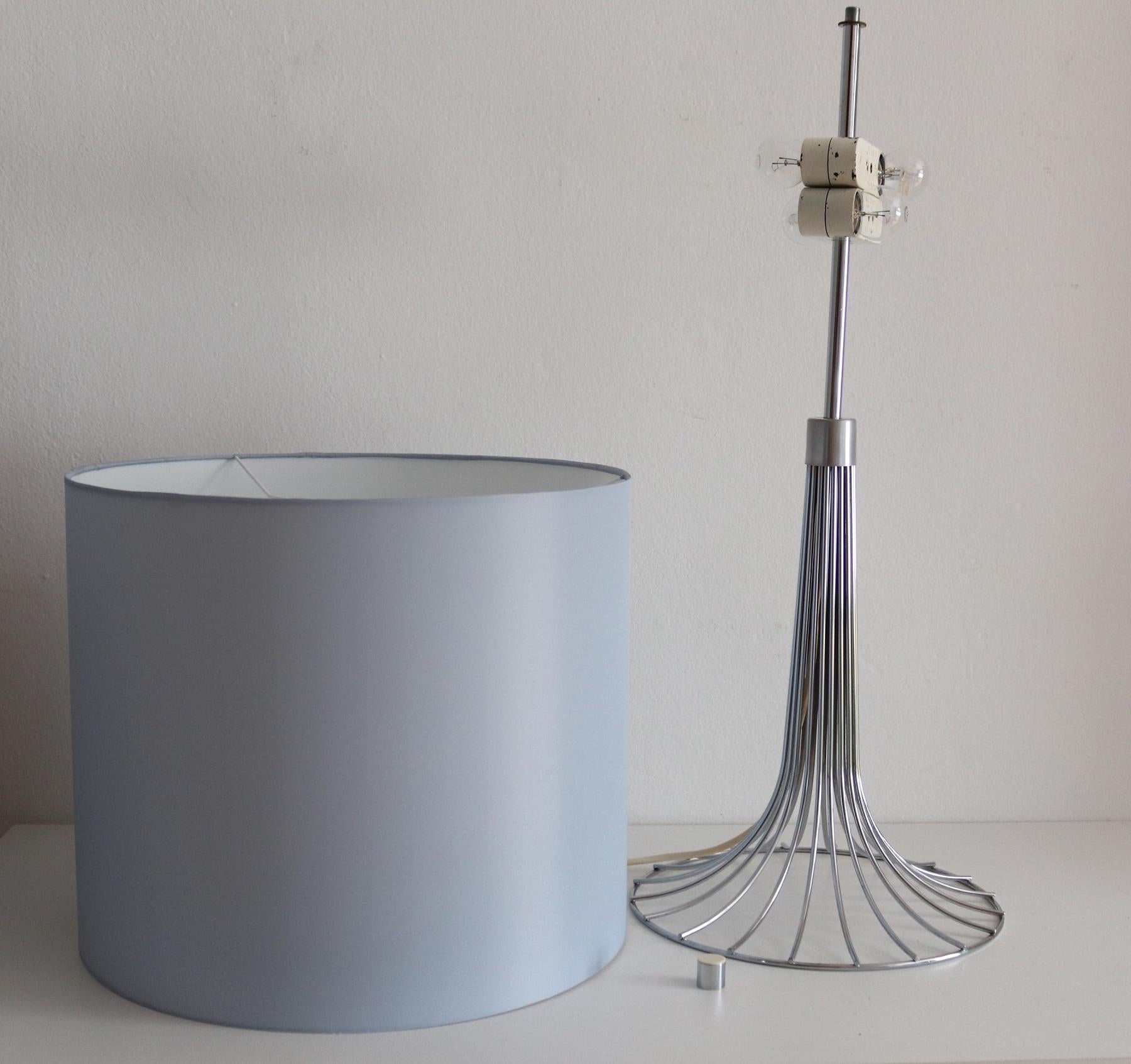 Mid Century Table Lamp in Chrome by Kinkeldey, 1970s For Sale 4