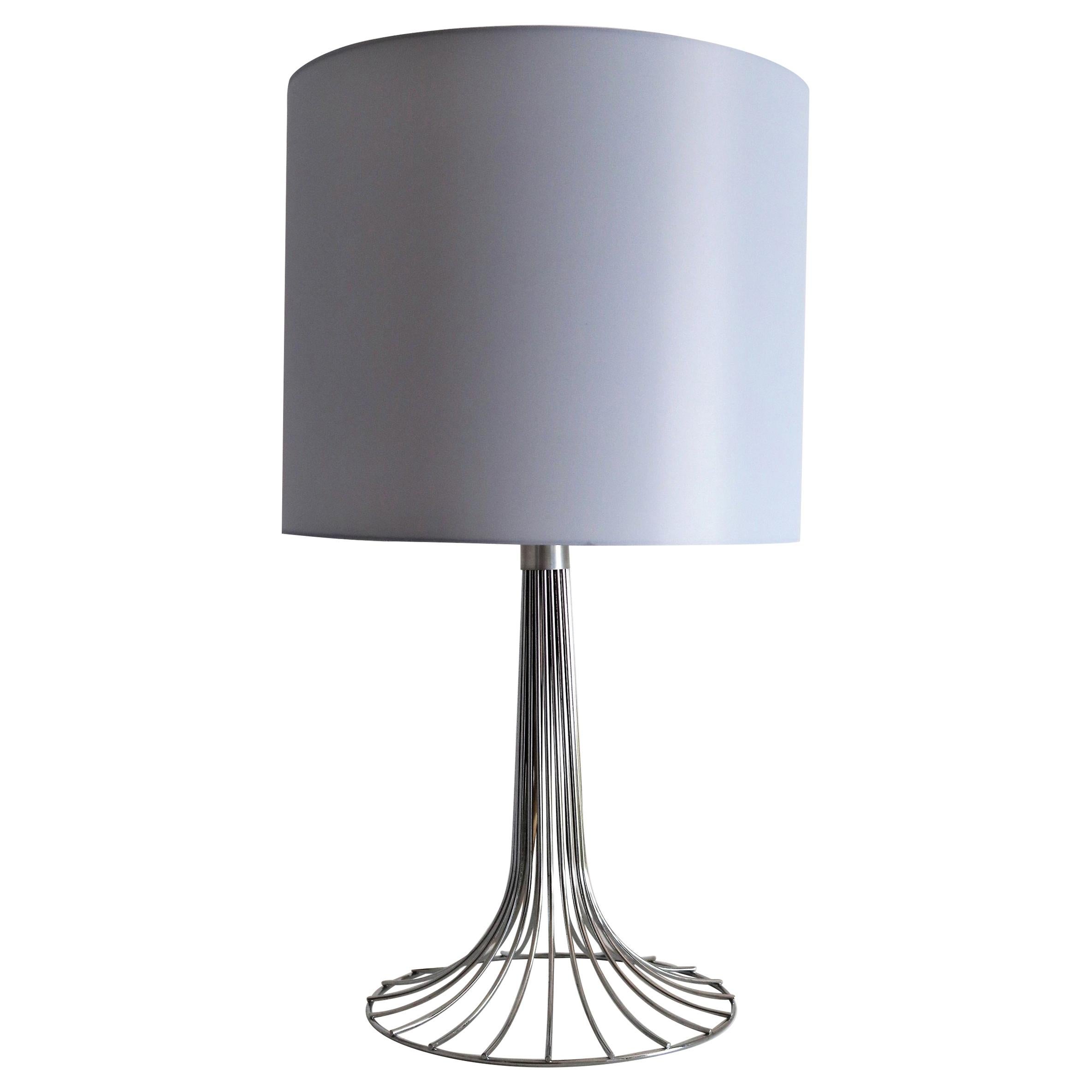 Mid Century Table Lamp in Chrome by Kinkeldey, 1970s For Sale