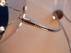 Space Age Chrome Three Arms Pendant Lamp by Goffredo Reggiani, Italy 1970s