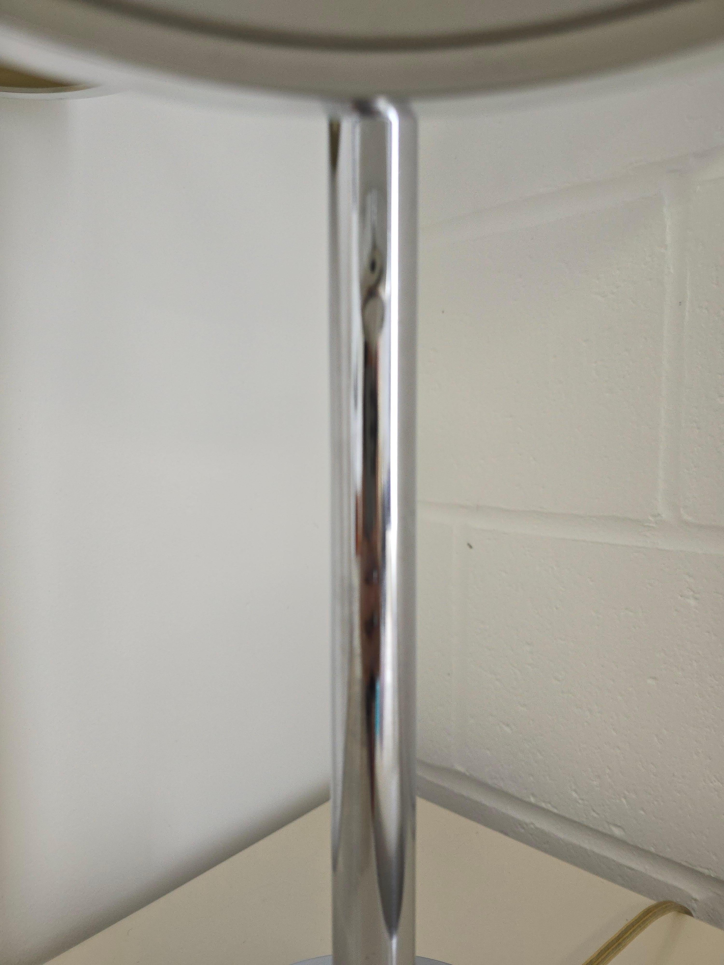 Space Age Chrome Waterfall Three Shade Table Lamp 8