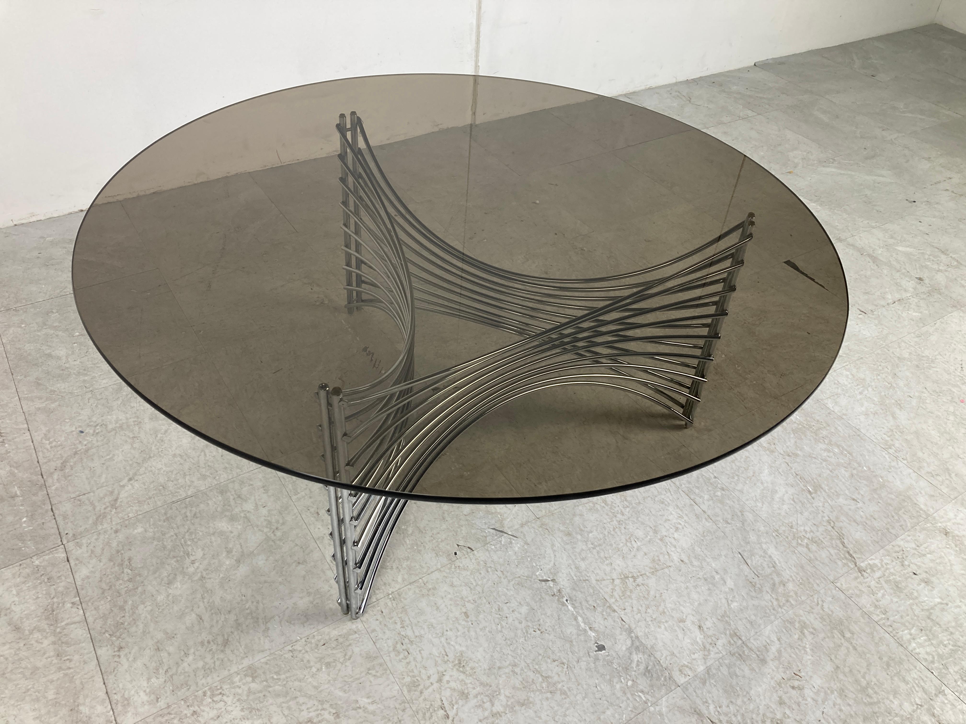 Space Age Chrome Wire Coffee Table, 1970s For Sale 4