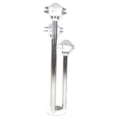 Space age chromed and glass floor lamp, 1970s