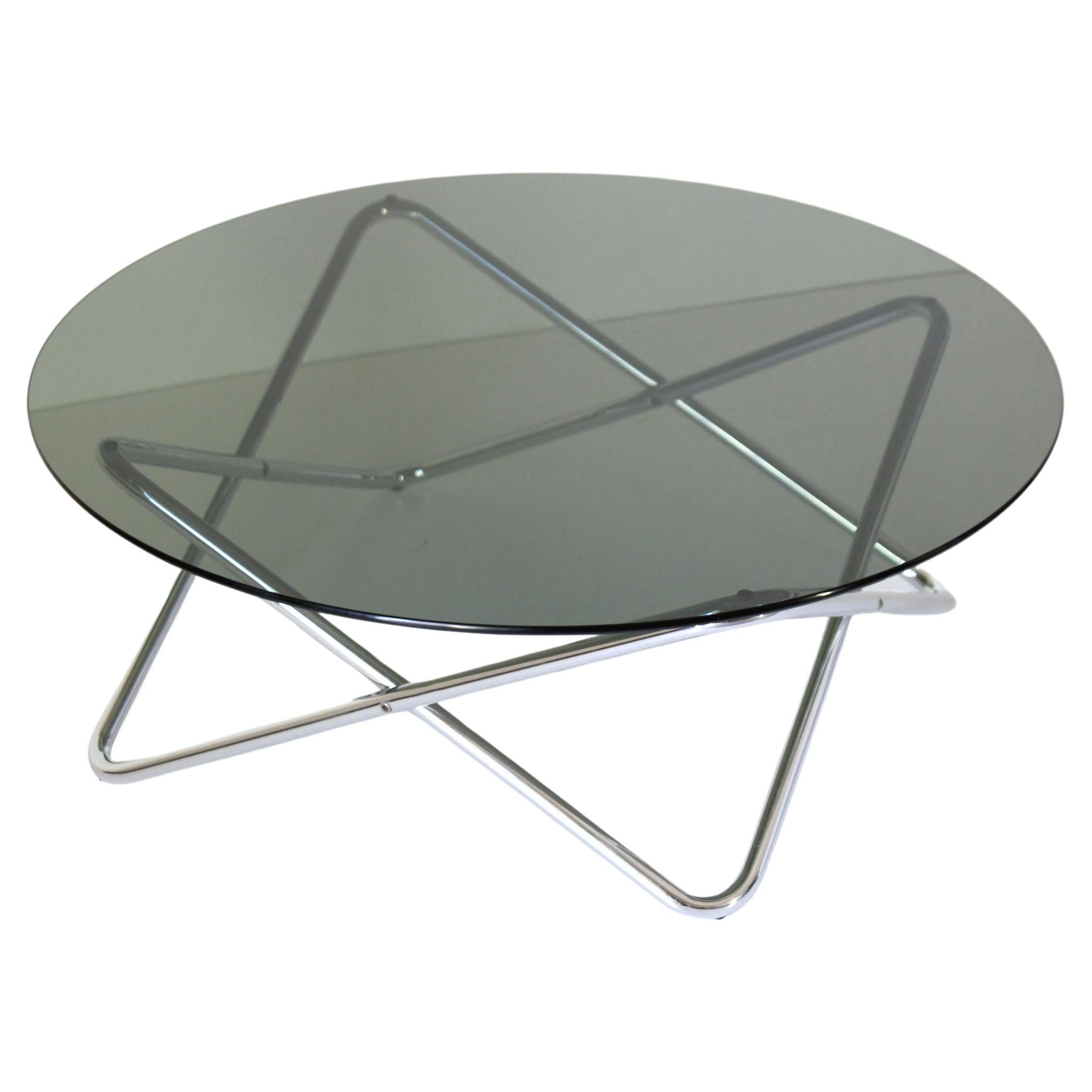 vintage smoked glass coffee table