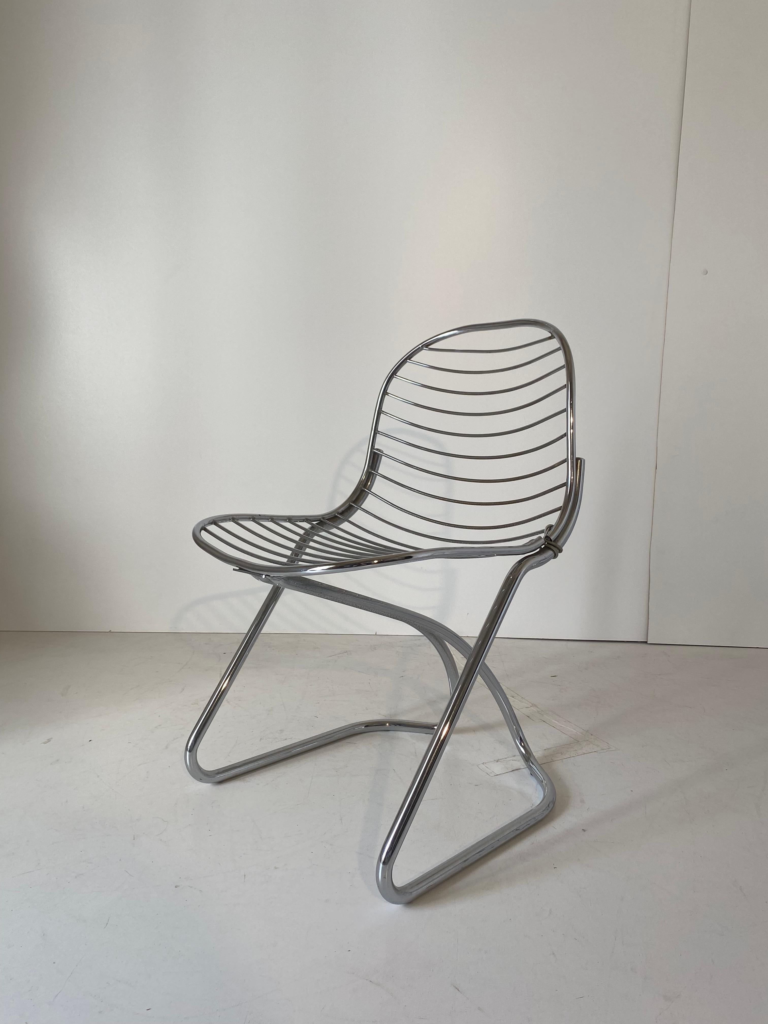 Gastone Rinaldi chromed Dining Chairs for RIMA, Set of Six, Italy I970's 4