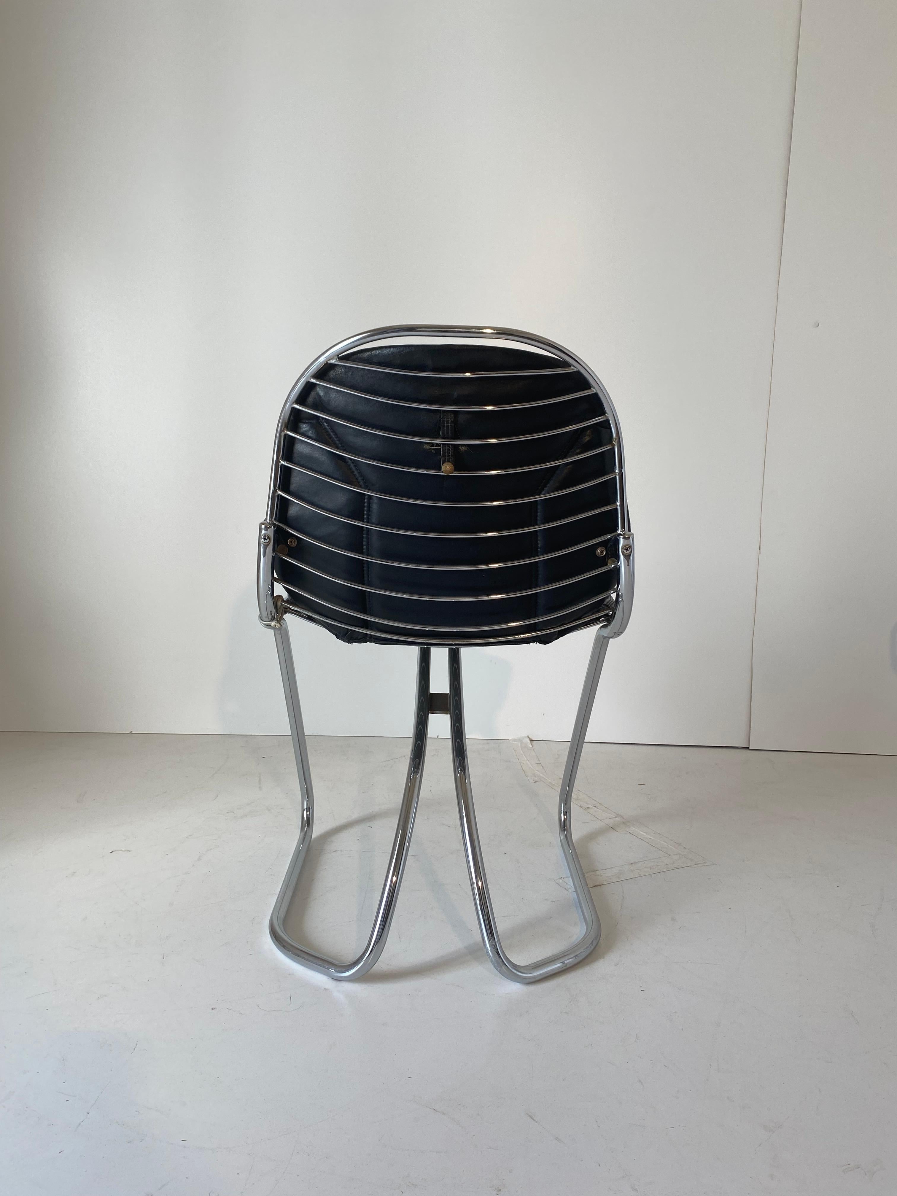 Gastone Rinaldi chromed Dining Chairs for RIMA, Set of Six, Italy I970's 2