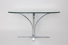 Space Age Chromed Metal Vintage Dining Table or Writing Table, 1960s, Germany