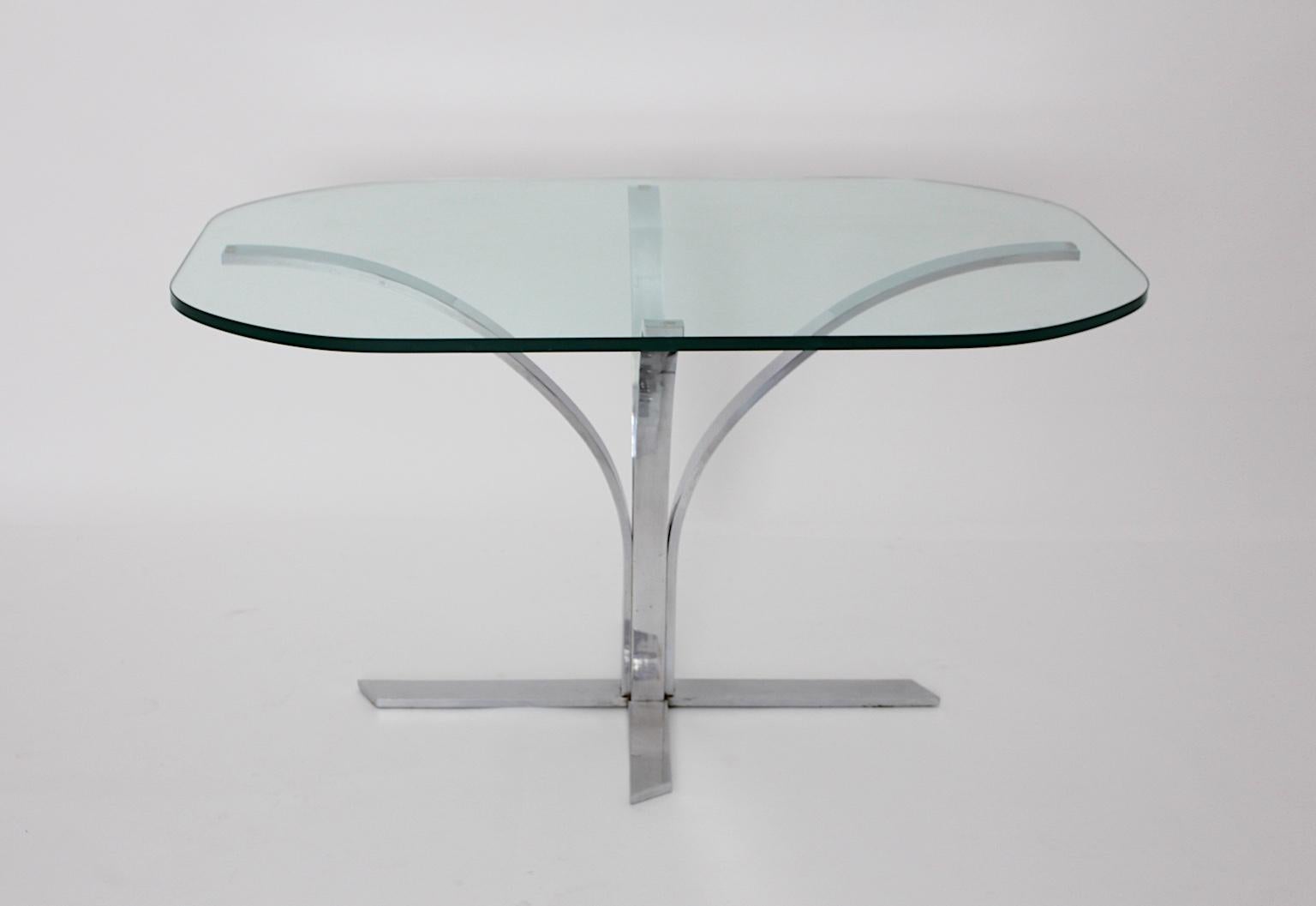 Space Age Chromed Metal Vintage Dining Table or Writing Table, 1960s, Germany For Sale 2