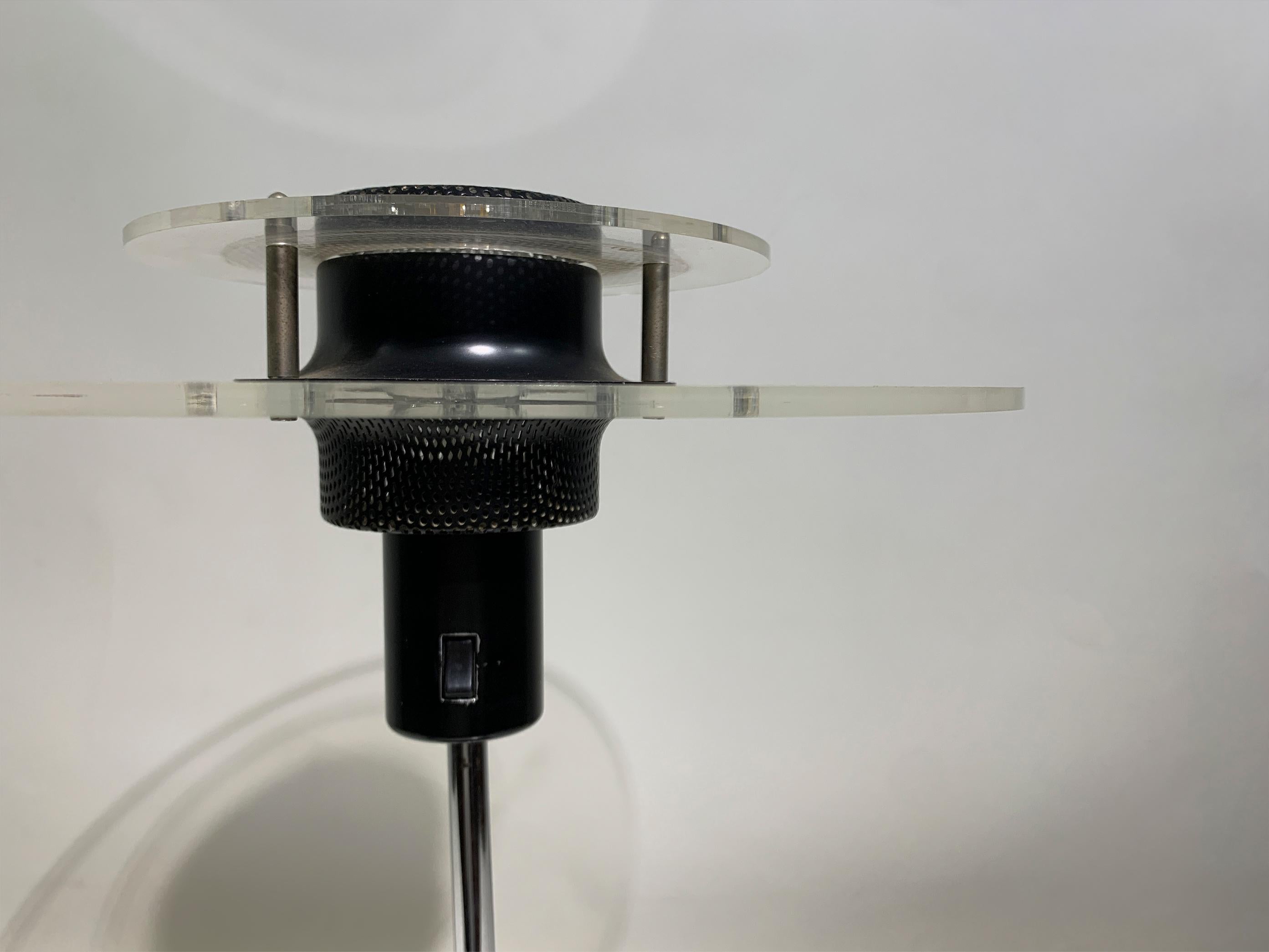Space Age Cirkel Ikea Table Lamp Plexiglass (Acrylic) and Metal, 1990 In Good Condition For Sale In Beirut, LB
