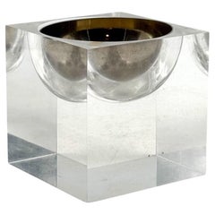 Space age clear lucite ashtray, Italy 1970s