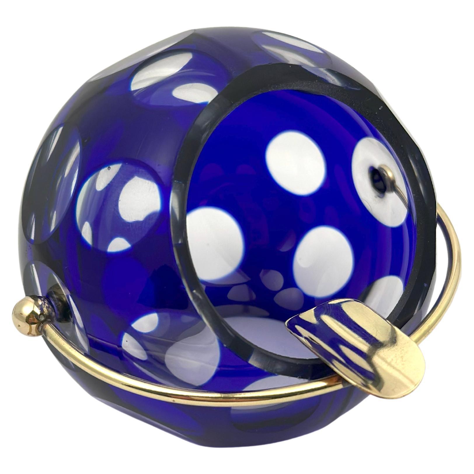 Aschenbecher aus kobaltblauem Glas A Space Age von Marita Voigt für Harzkristall, 1960er Jahre im Angebot