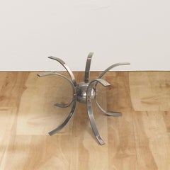 Space-Age Coffee Table in Chrome and Smoked Glass