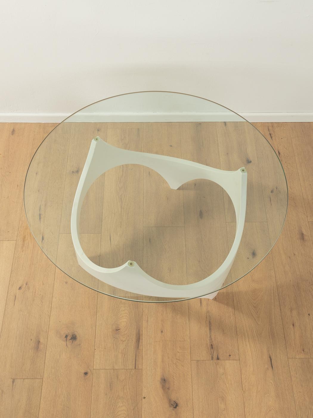 Glass Space Age coffee table, Opal Möbel