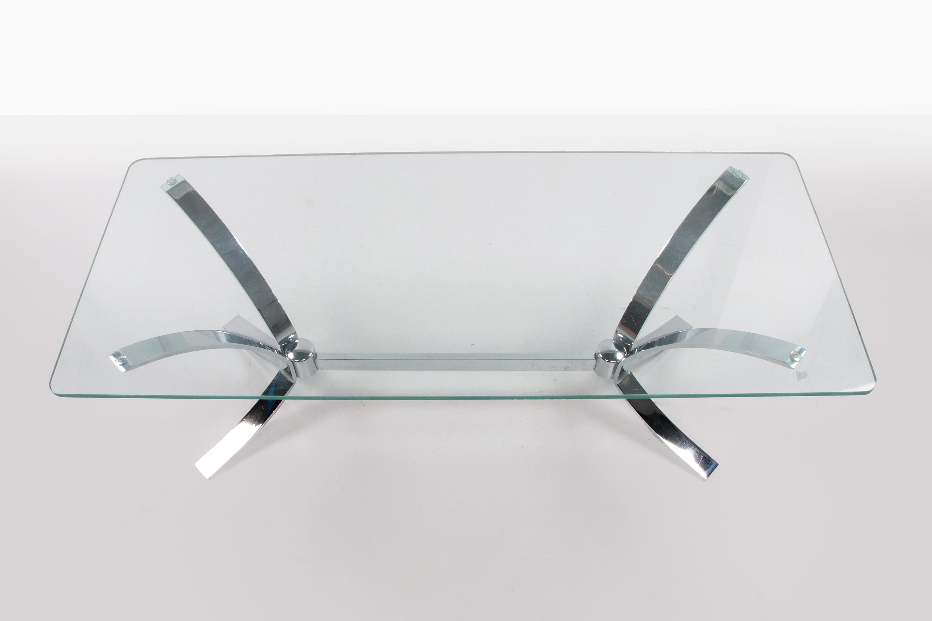 Glass Space Age Coffee Table Rectangular Model 1960