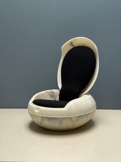 Space Age, Collectors Item, Not Lacquered, Outdoor Version, Black Upholstery