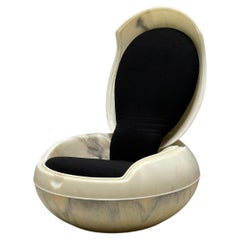 Space Age, Collectors Item, Not Lacquered, Outdoor Version, Black Upholstery