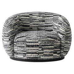 Silla giratoria de chenilla negra Space Age Contemporary Tregua