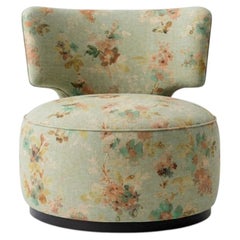 Silla Giratoria Capricho Verde Ditsy Floral Contemporáneo Space Age
