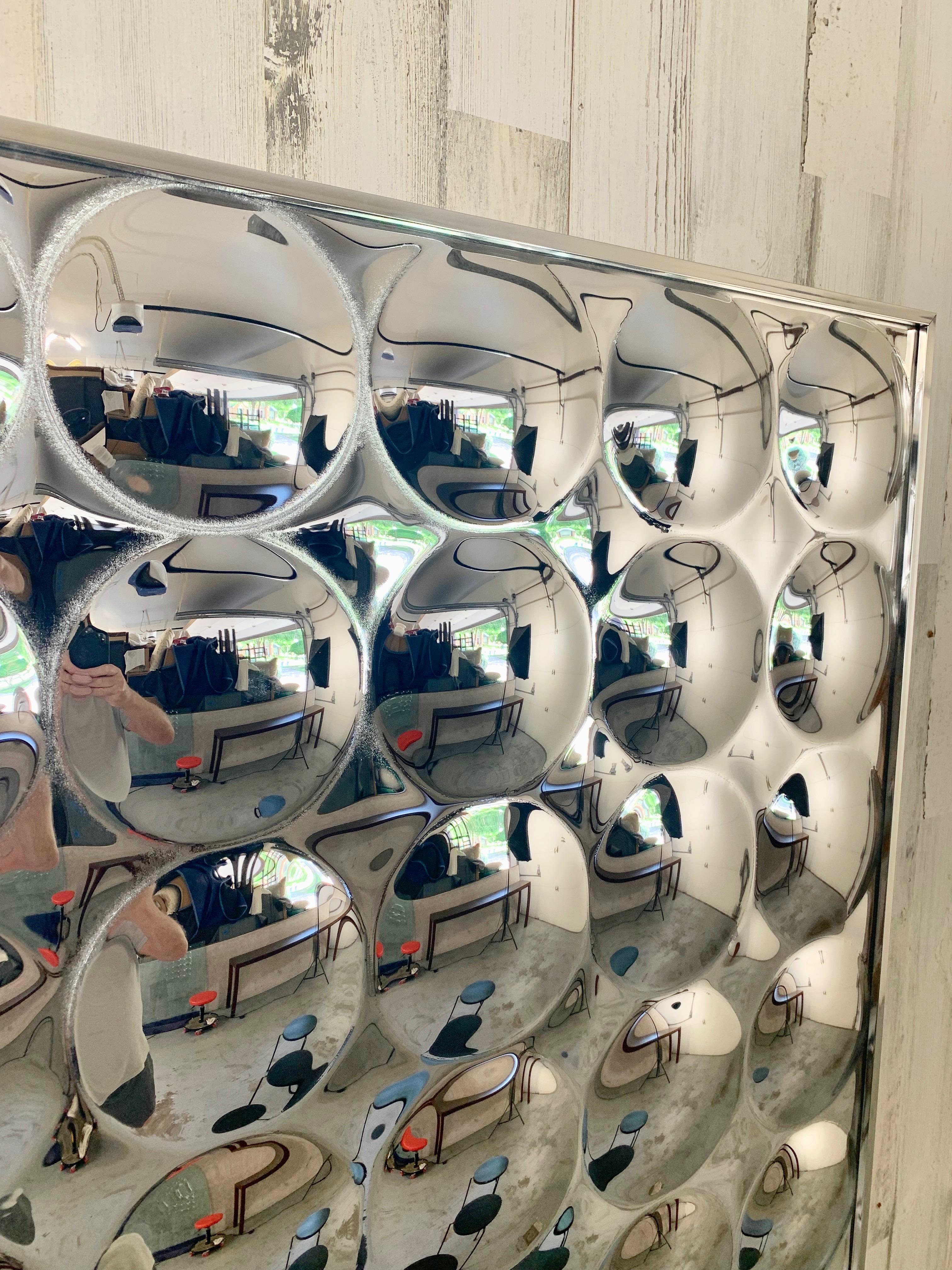 Space Age Convex Plexi-view Mirror for Ram Products In Good Condition For Sale In Denton, TX
