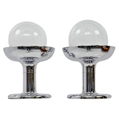 Used Space Age Cosack Chromed Table Lamps, Set of two, 1970s