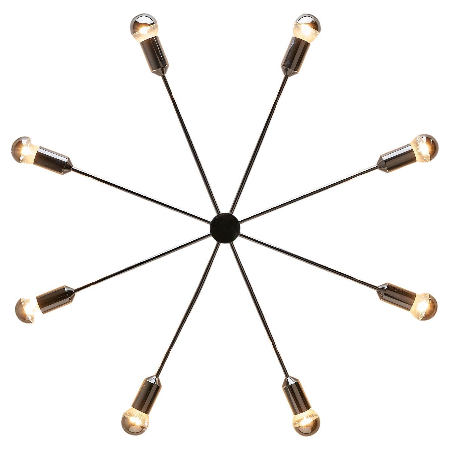 Space Age Cosack Sputnik wall lamp chrome with 8 arms For Sale
