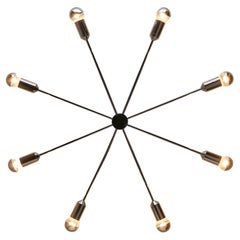 Space Age Cosack Sputnik wall lamp chrome with 8 arms